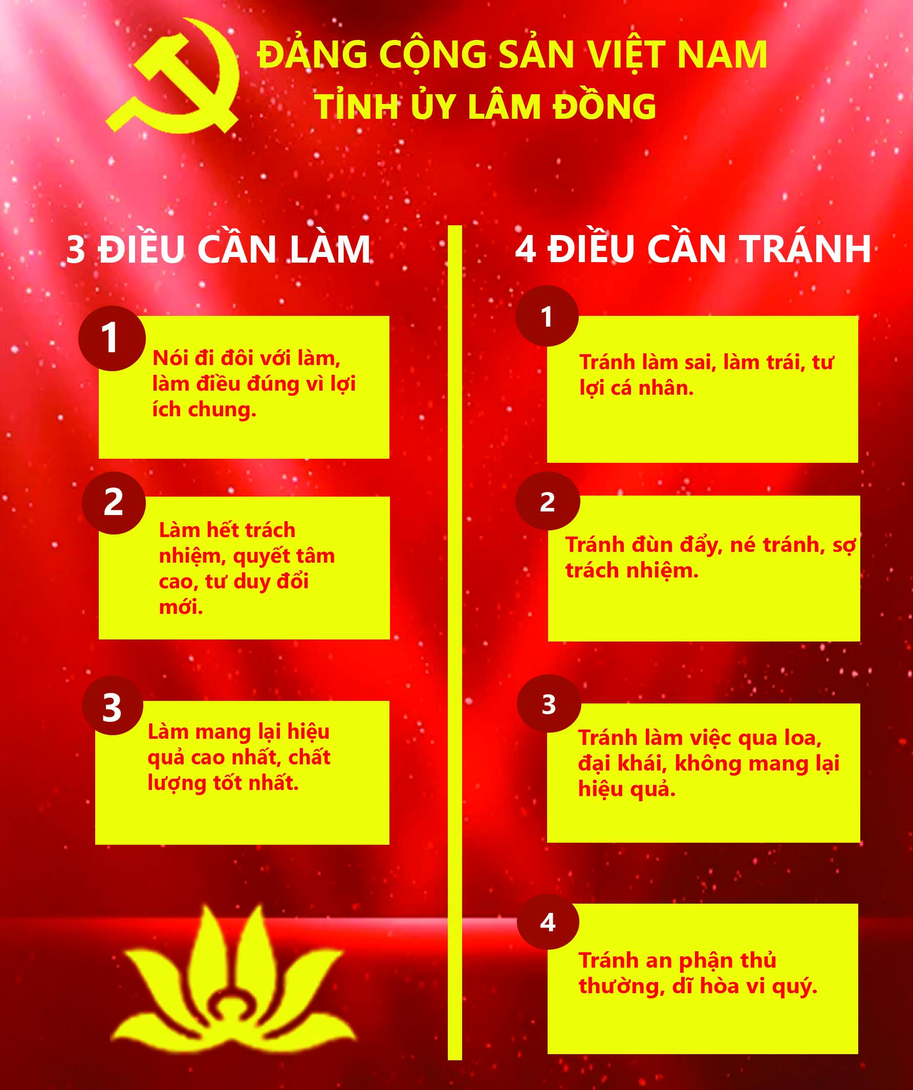 3 điều cần làm 4 điều cần tránh