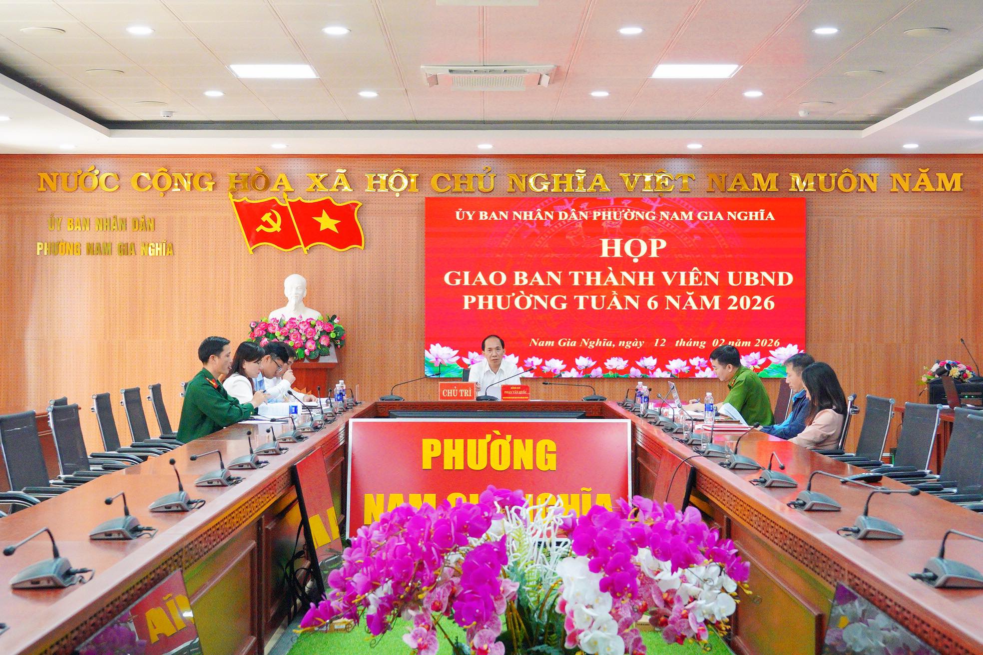UBND PHƯỜNG NAM GIA NGHĨA GIAO BAN THÀNH VIÊN UBND PHƯỜNG TUẦN 6 NĂM 2026