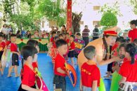 TRƯỜNG MẦM NON HOA PHƯỢNG VÀNG TỔ CHỨC CHUYÊN ĐỀ “BÉ VỚI AN TOÀN GIAO THÔNG”